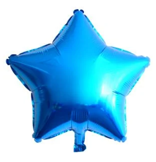 Yıldız Mavi Renk Folyo Balon 24 İNC